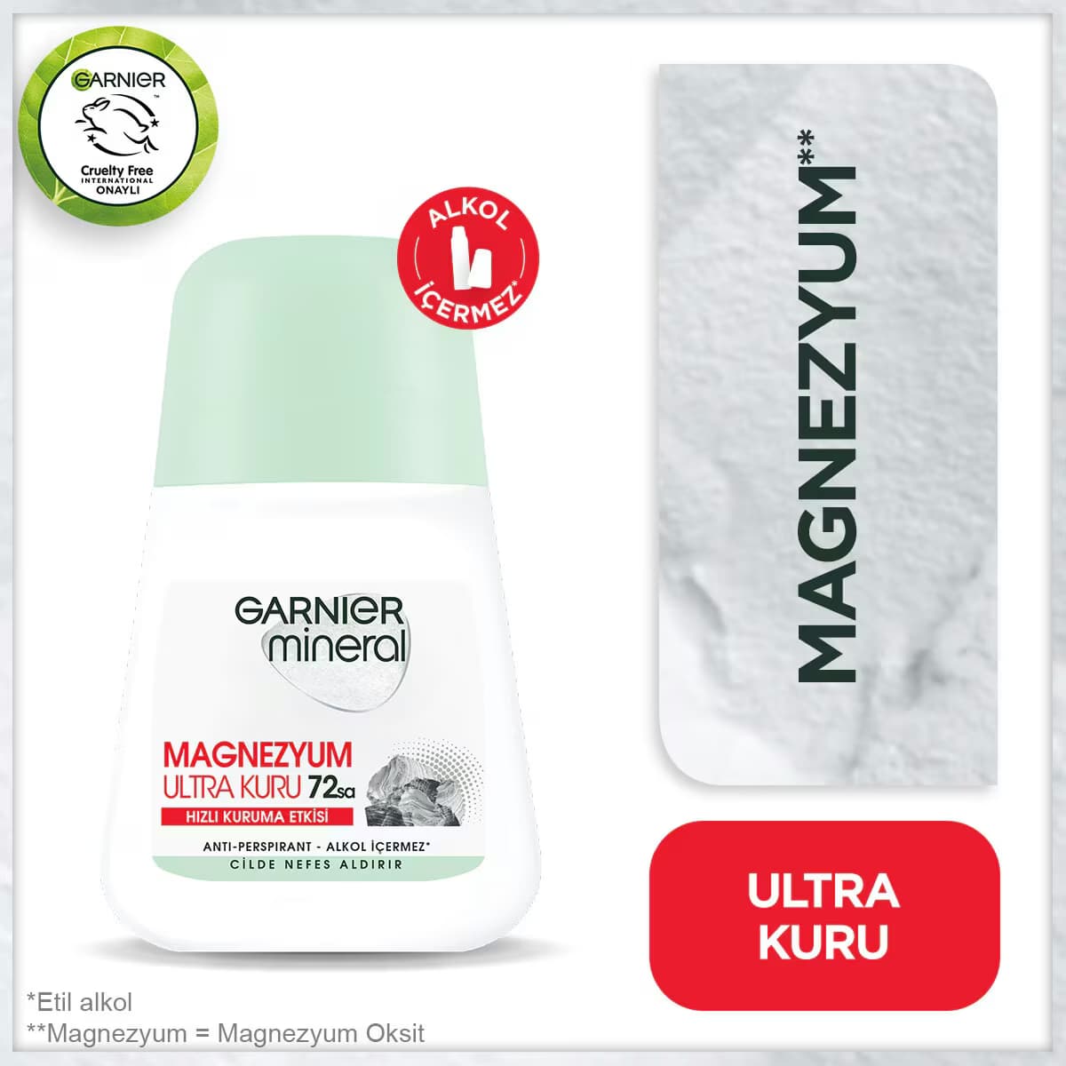 Garnier Mineral Magnezyum Ultra Kuru Roll-On