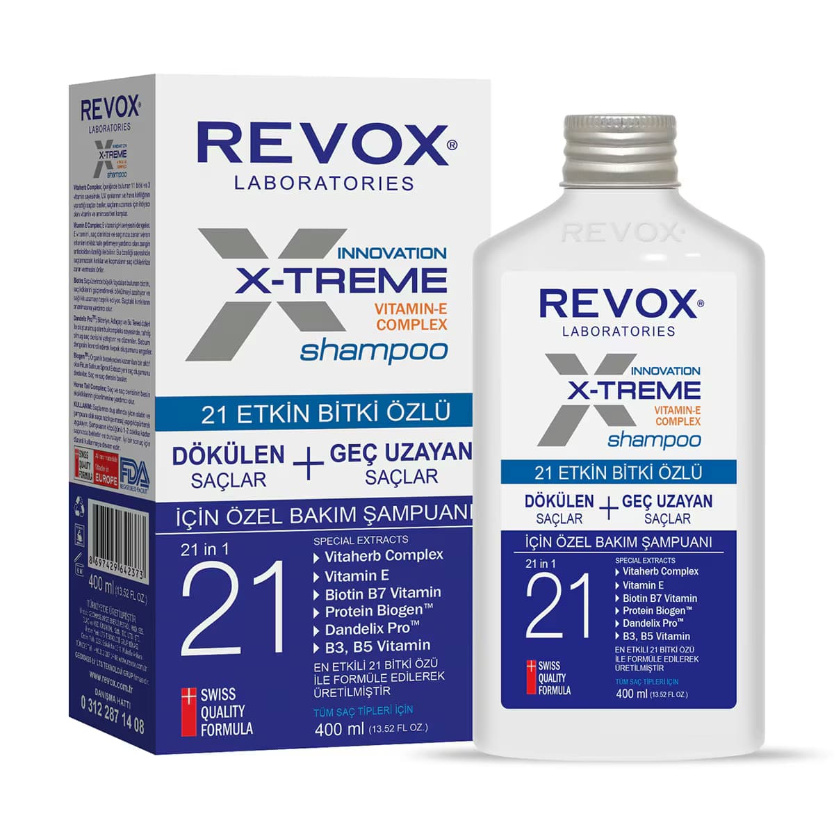 Revox X-Treme Dökülen ve Geç Uzayan Saçlar için Şampuan 400 ml