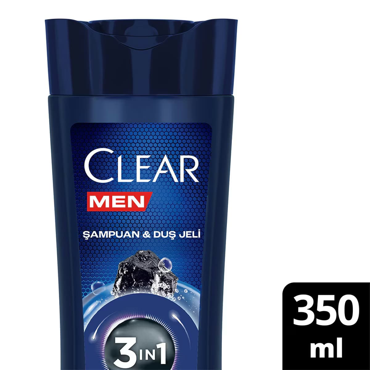 Clear Men 3in1 Şampuan ve Duş Jeli Arındırıcı Kömür 350 ml