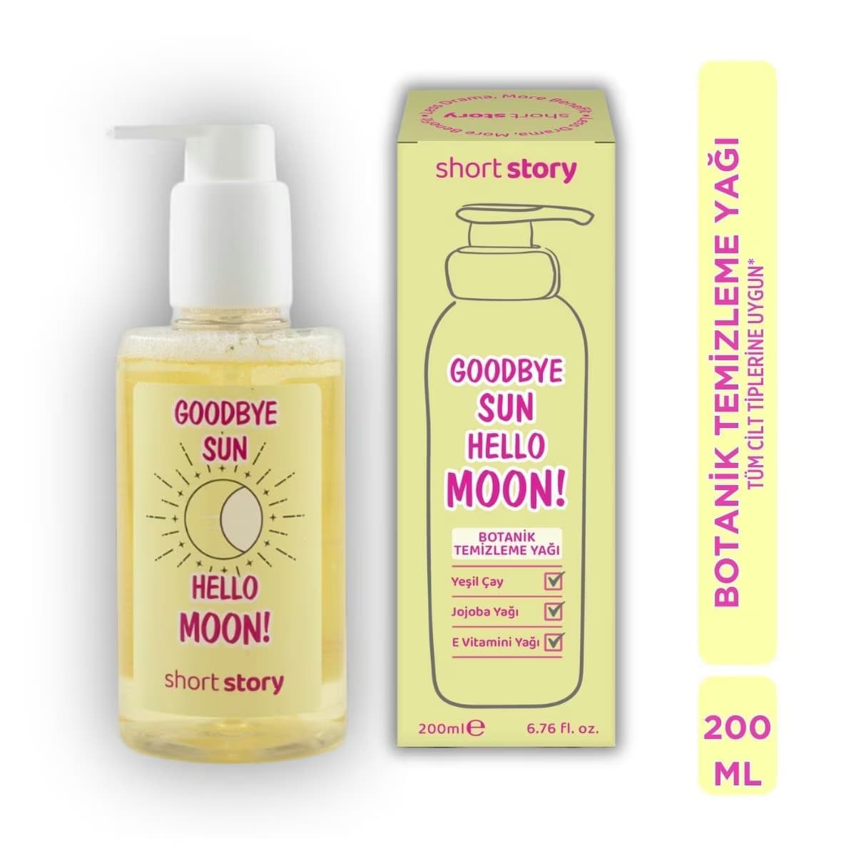 Short Story Goodbye Sun, Hello Moon! Botanik Yüz Temizleme Yağı 200 ml