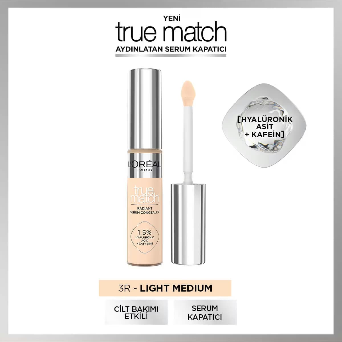 L'Oreal Paris True Match Aydınlatan Serum Kapatıcı 3R