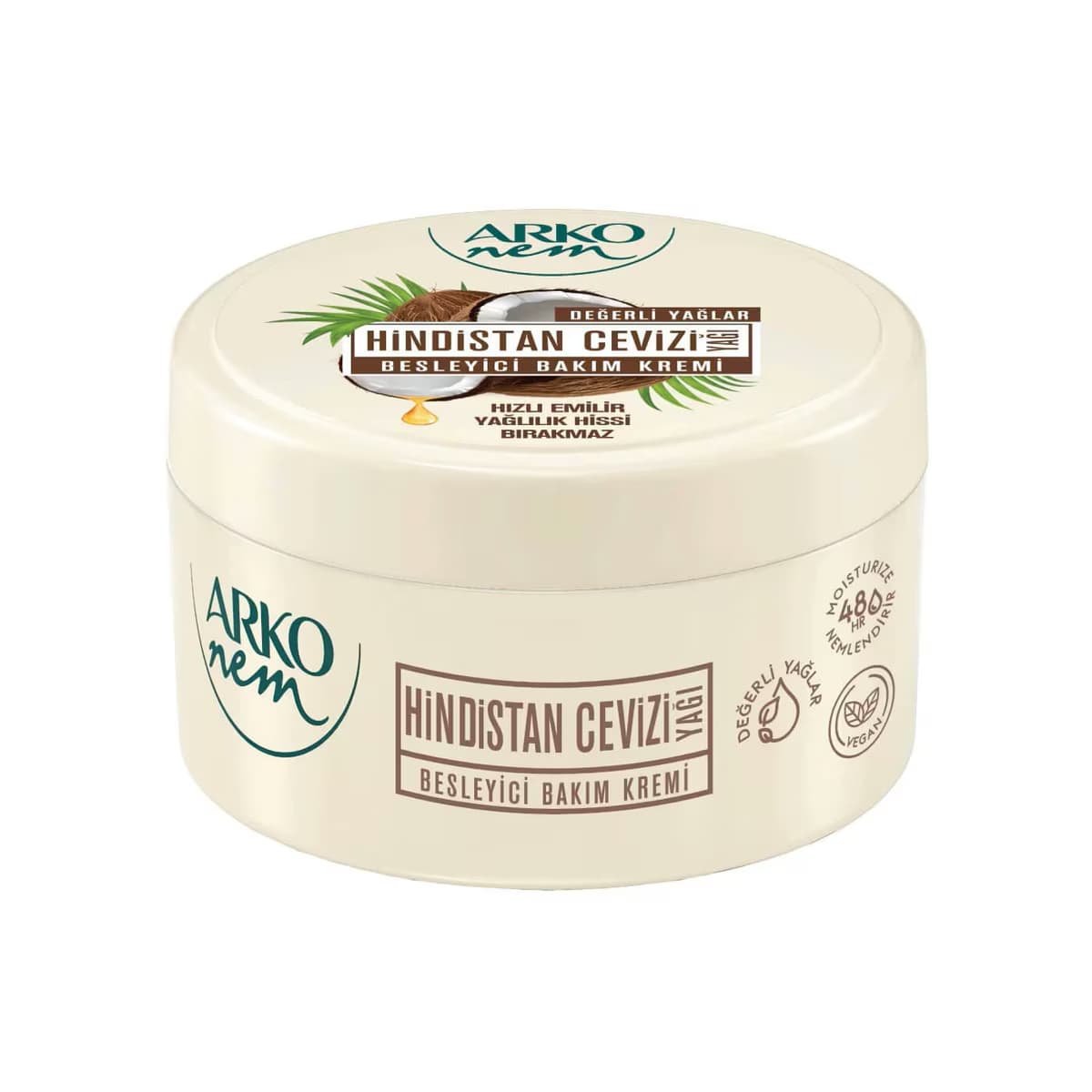 Arko Nem Değerli Yağlar El ve Vücut Krem Hindistan Cevizi, 250 ml
