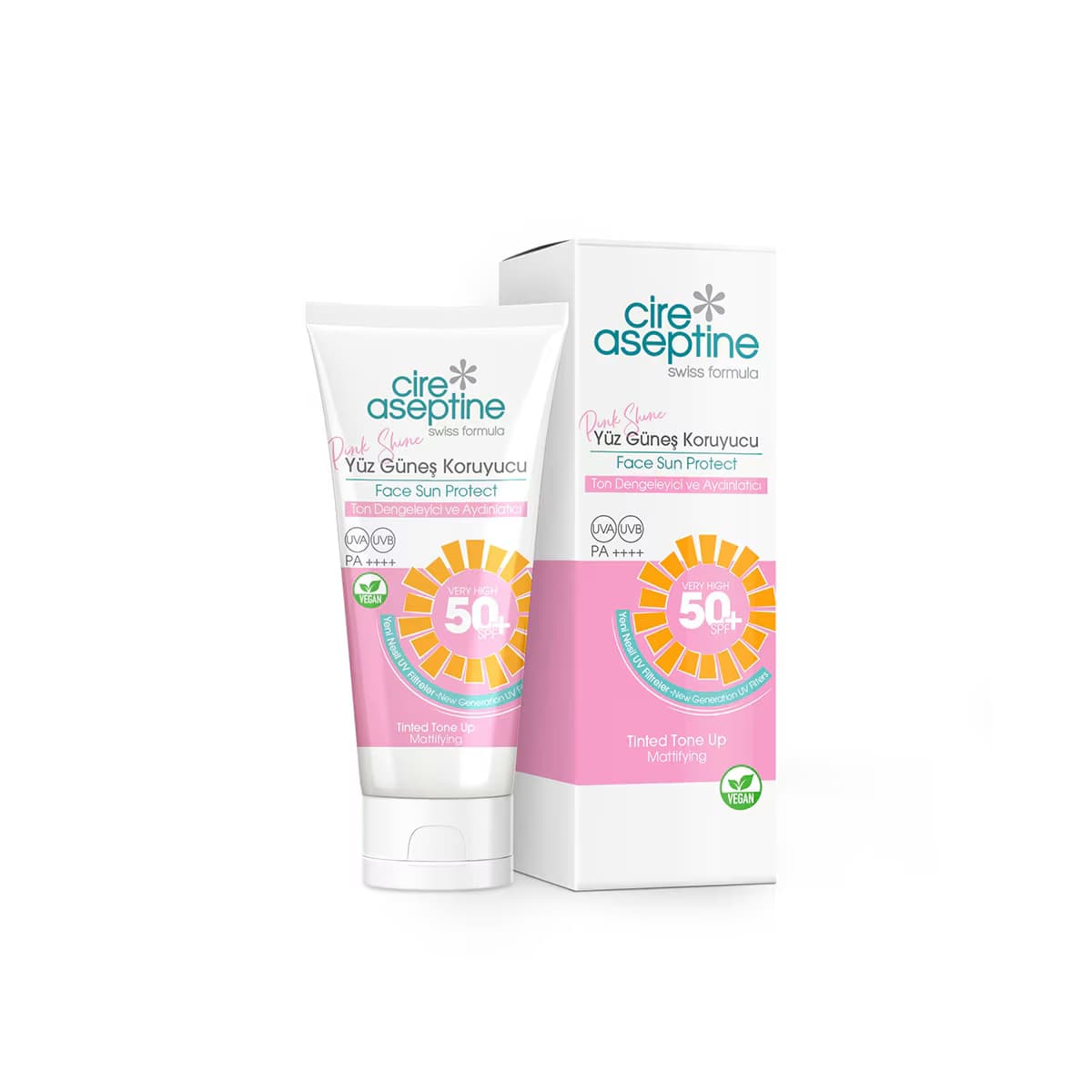 CireAseptine Yüz Güneş Kremi Ton Dengeleyici ve Aydınlatıcı Pembe 50 SPF 50ml