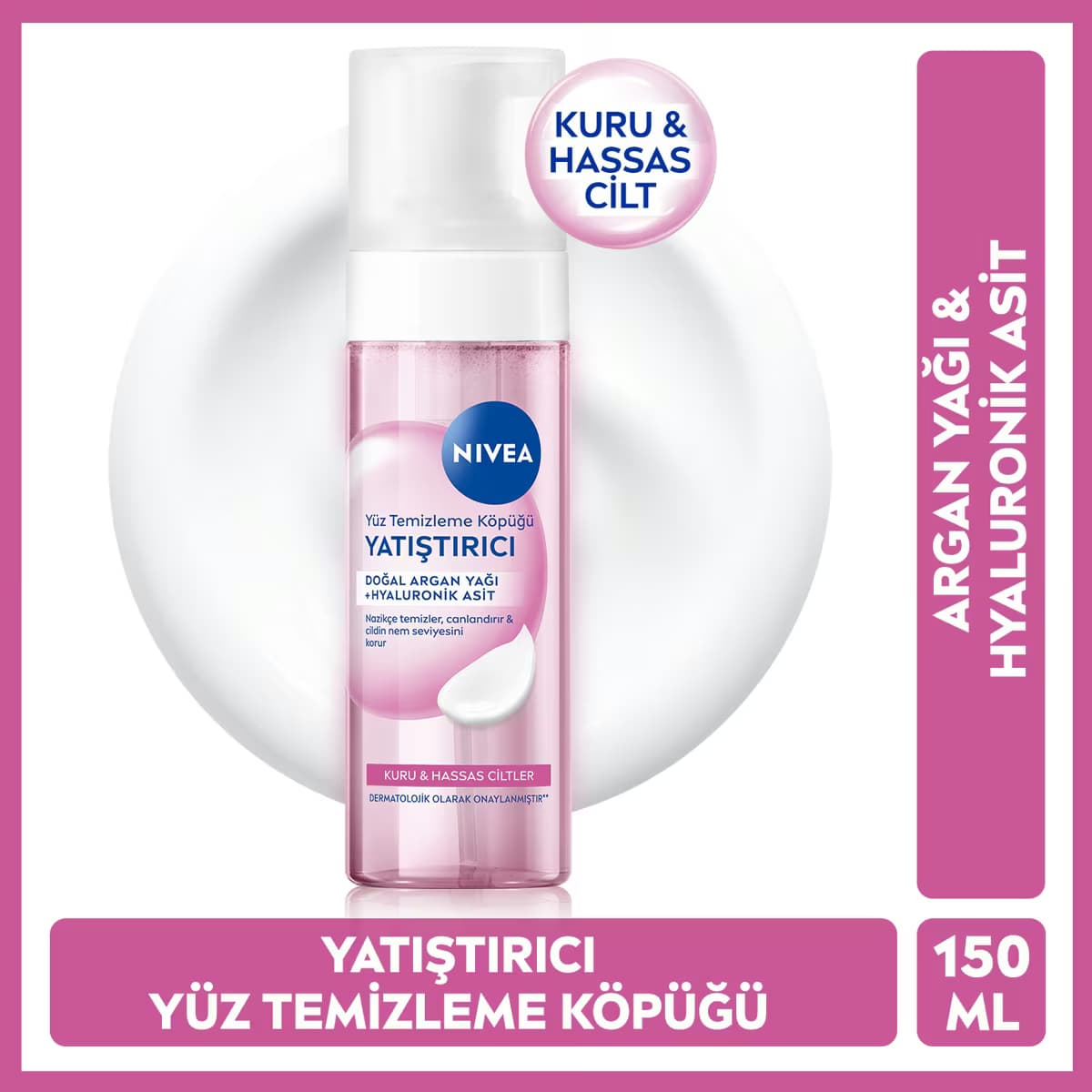 Nivea Yatıştırıcı Yüz Temizleme Köpüğü Kuru ve Hassas Cilt 150 ml