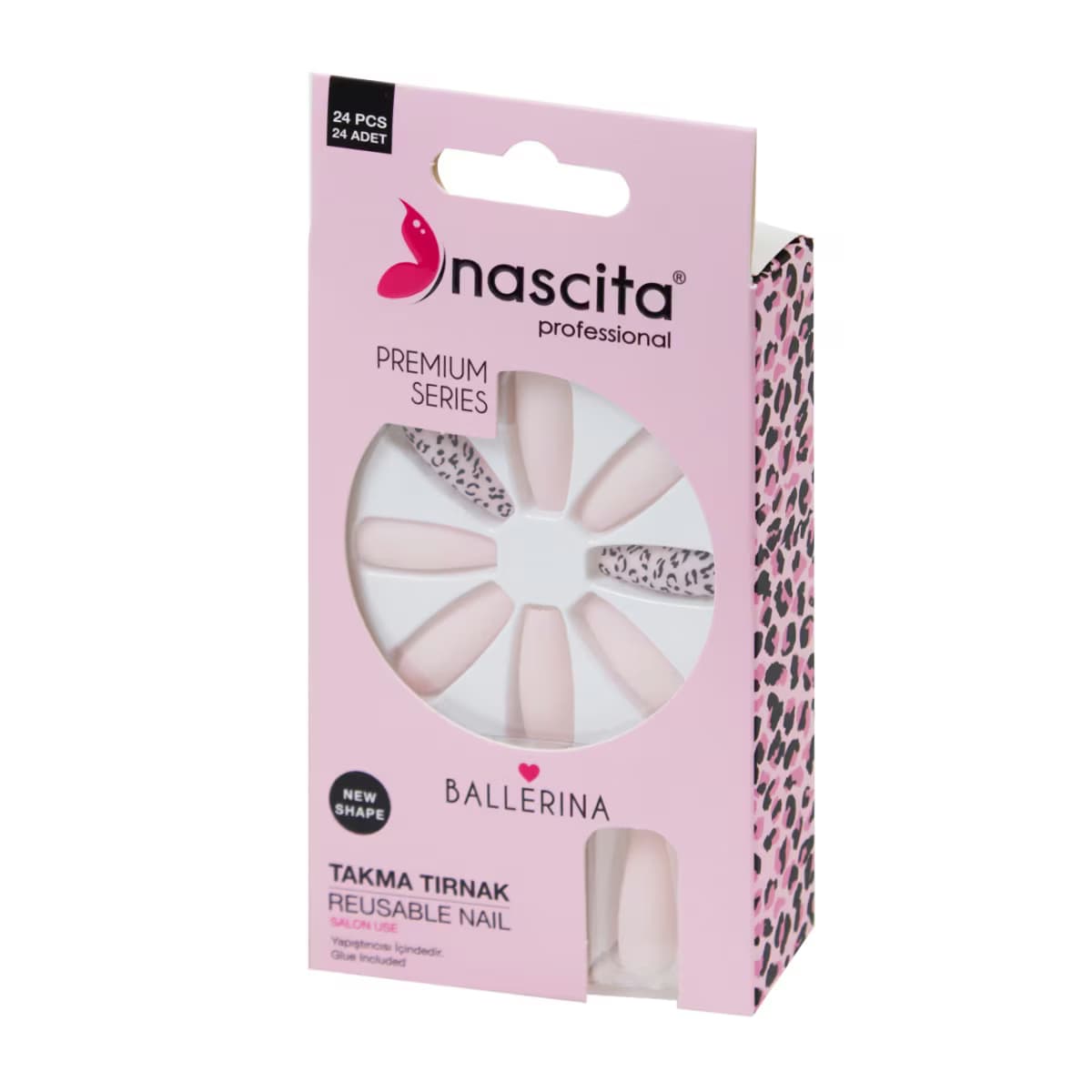 Nascita Takma Tırnak Pembe Leopar 24'lü