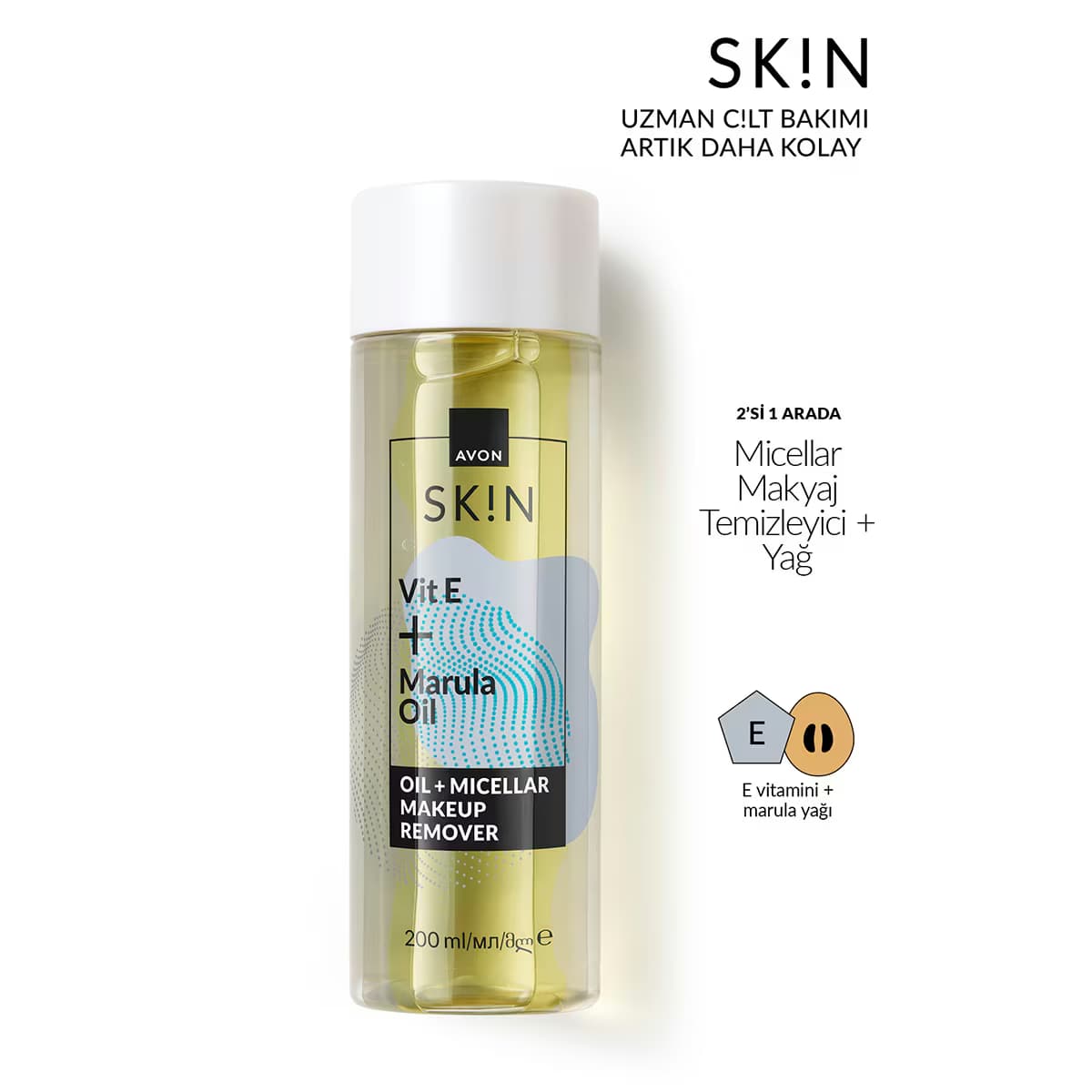 Avon Skin Çift Fazlı Makyaj Temizleyici 200 ml