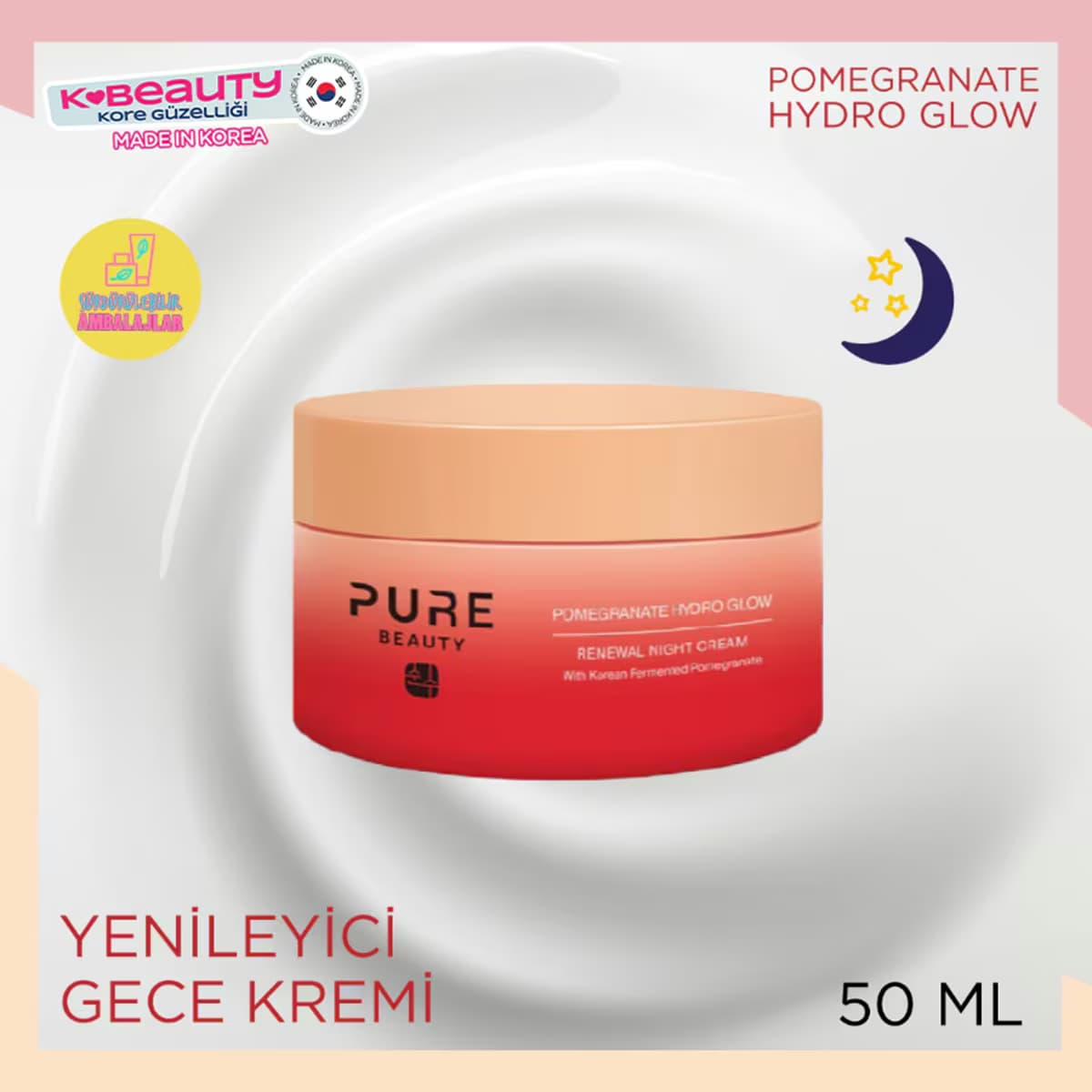 Pure Beauty Pomegranate Hydro Glow Renewal Gece Kremi 50 ml