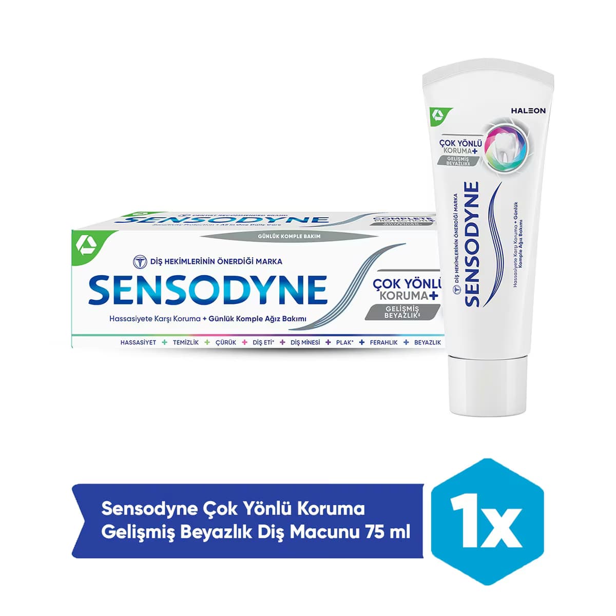 Sensodyne Diş Macunu Çok Yönlü Koruyucu ve Gelişmiş Beyaz 75 ml