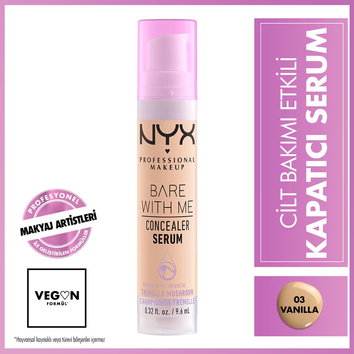 Nyx Professional Makeup Bare With Me Kapatıcı Serum 03 Vanilla