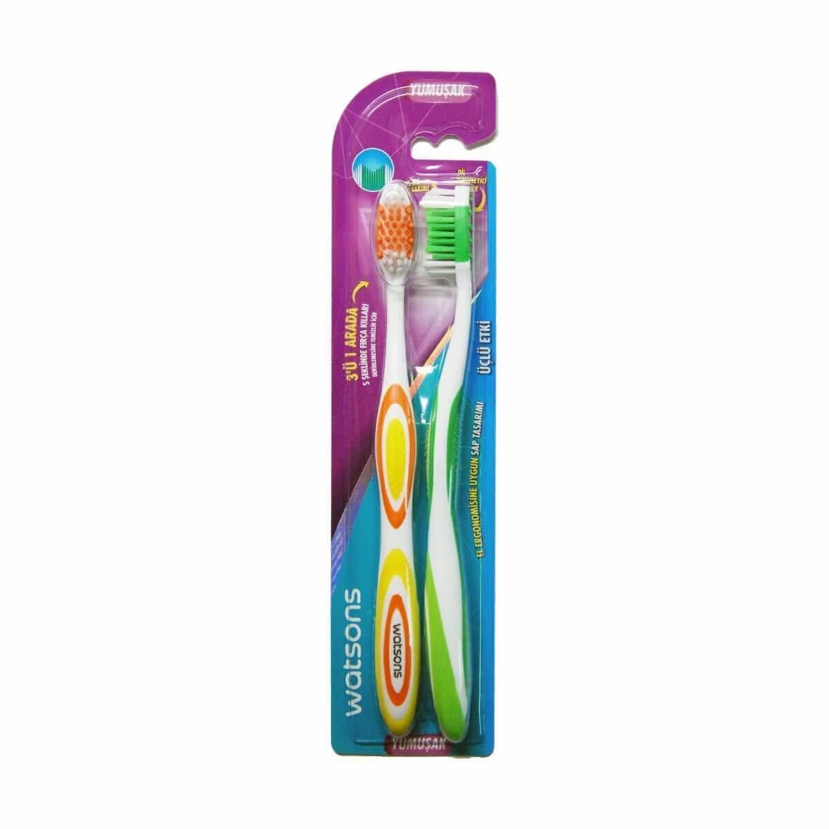Watsons 3in1 Action Diş Fırçası Yumuşak 2 Adet