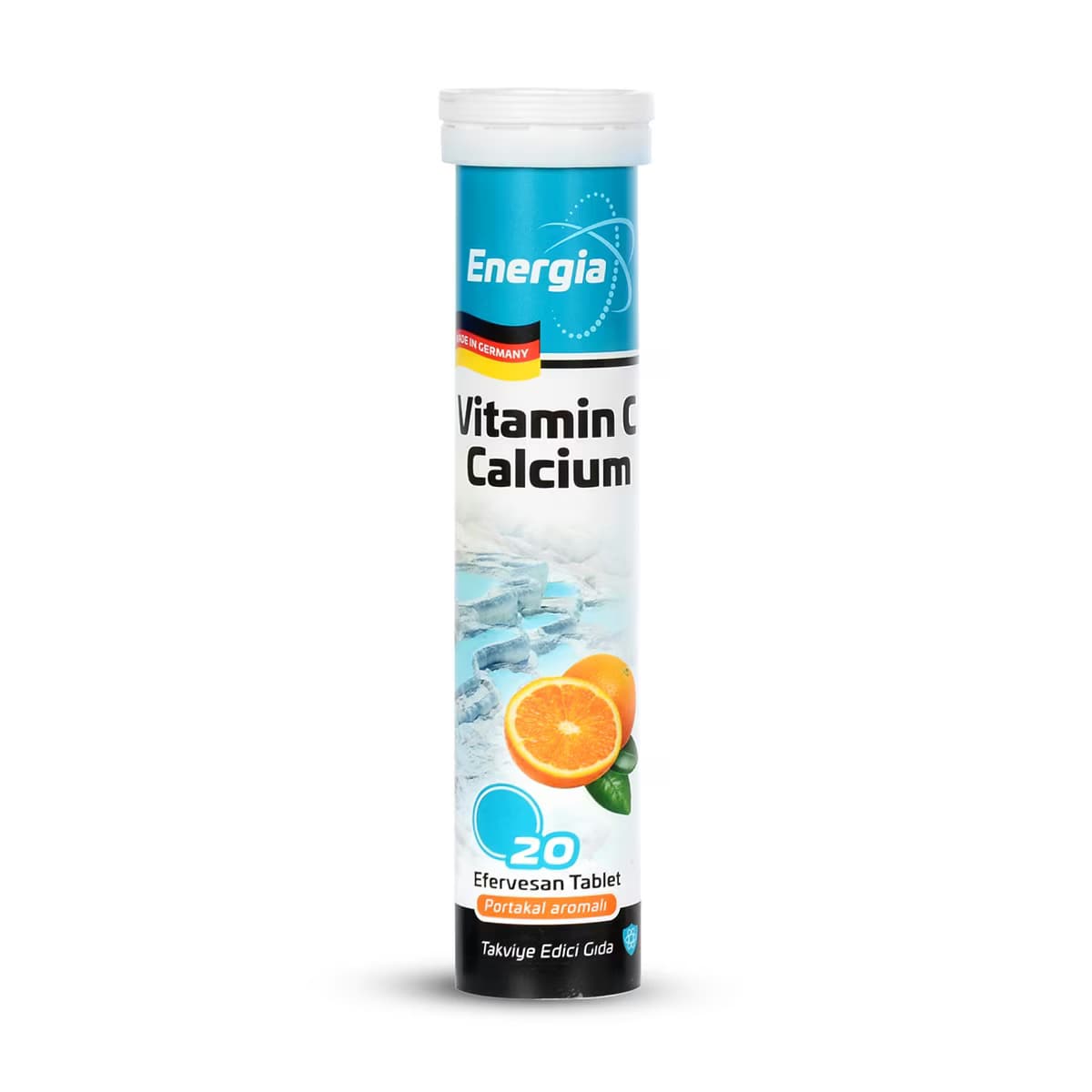 Energia Vitamin C & Calcium Efervesan Tablet 20'li