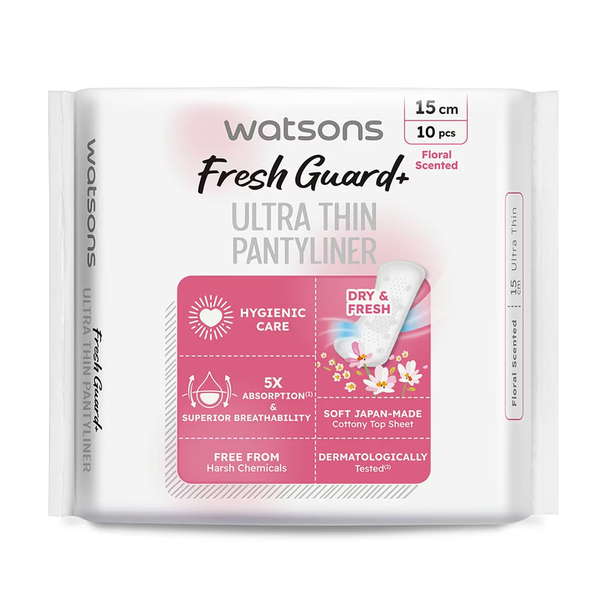 Watsons Fresh+ Ultra İnce Çiçek Kokulu Günlük Ped 10'lu