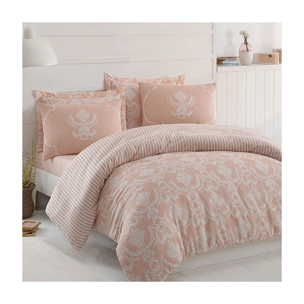 Eponj Home Mature Nevresim Seti Çift Kişilik Pure Pudra 200 x 220 cm - Gratis