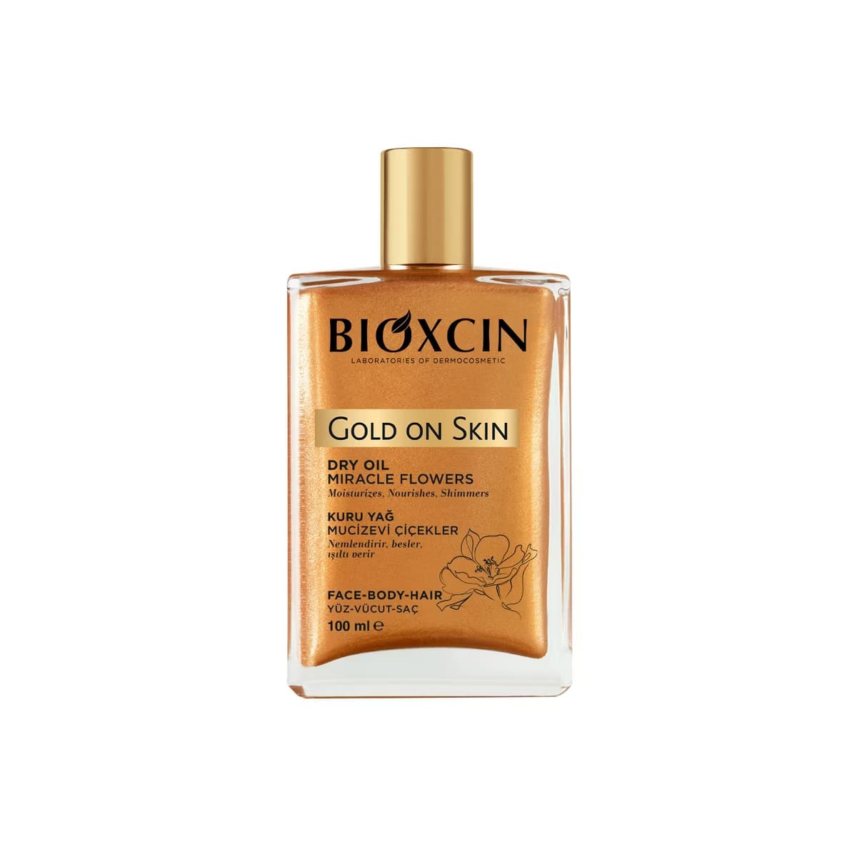 Bioxcin Gold on Skin Simli Kuru Vücut Yağı 100 ml - Gratis