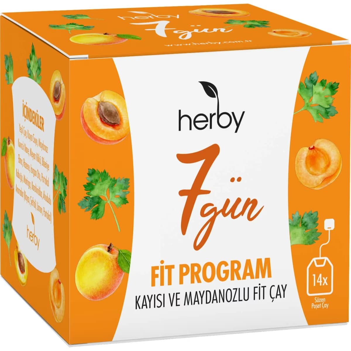 Herby 7 Gün Kayısı ve Maydanozlu Fit Çay 14'lü