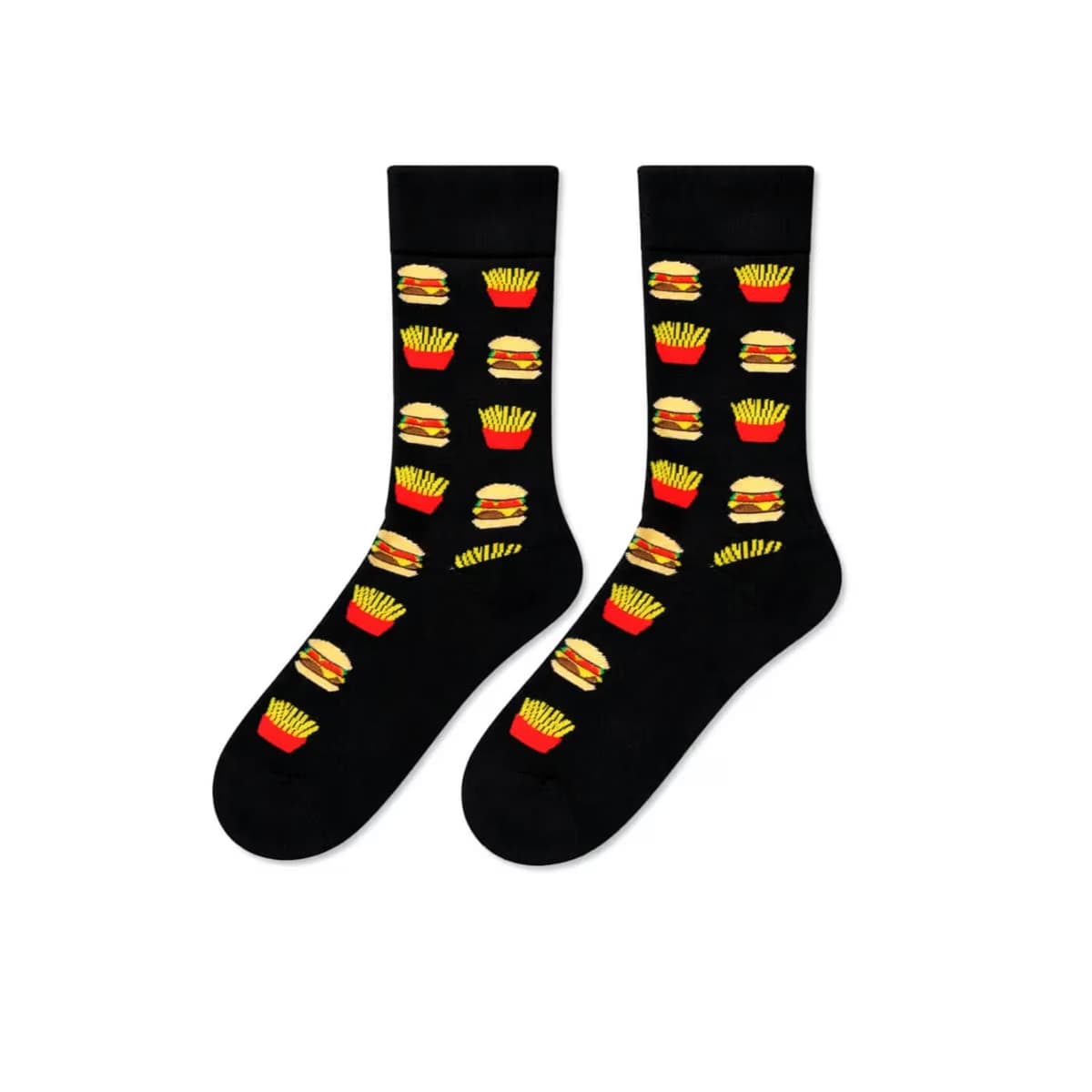 Carnaval Socks Fast Food Desenli Siyah Soket Çorap, 1 adet