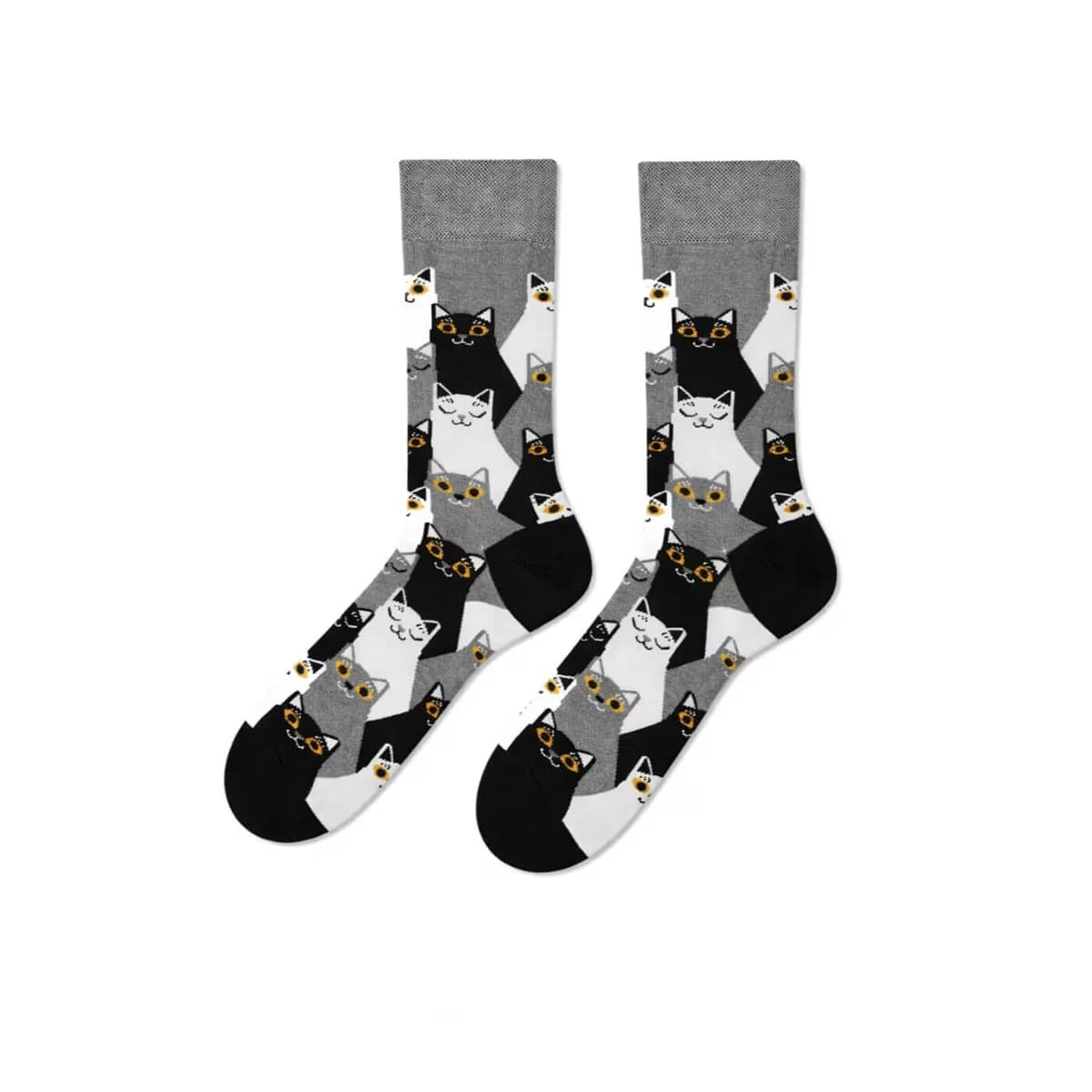 Carnaval Socks Çoklu Kedi Desenli Soket Çorap, 1 Adet