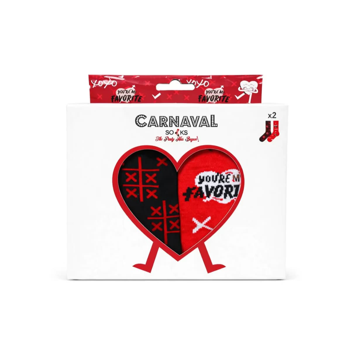 Carnaval Socks 2'li Sevgili Seti Desenli Soket Çorap, 1 adet