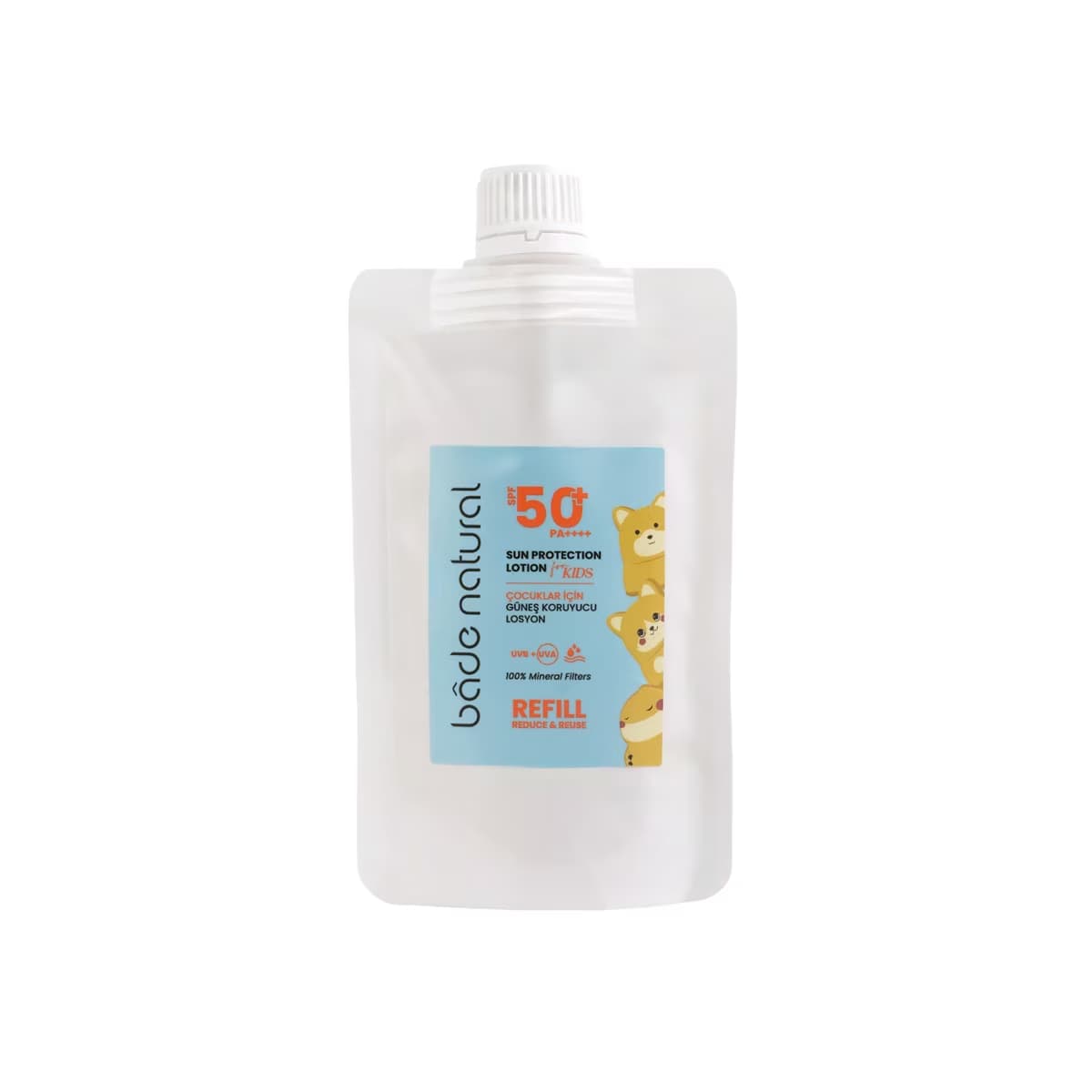 Bade Natural 50+SPF Yüksek Korumalı Çocuk Güneş Koruyucu Losyon 110 ml - Gratis