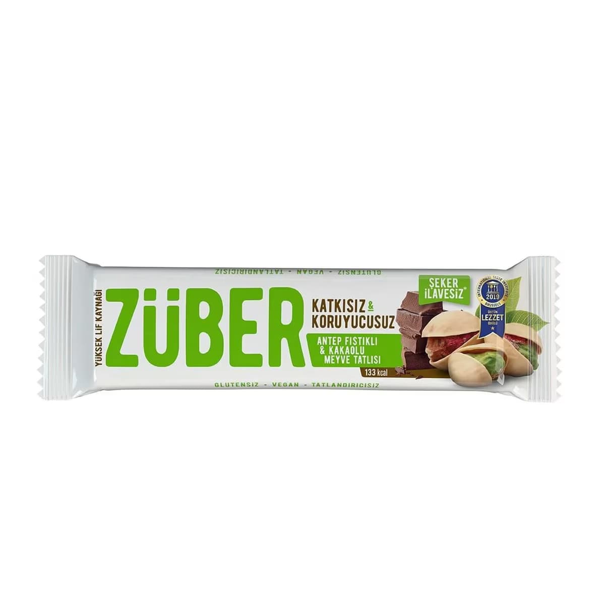 Zuber Doğal Meyve Tatlısı Antep Fıstığı & Kakao 40 gr