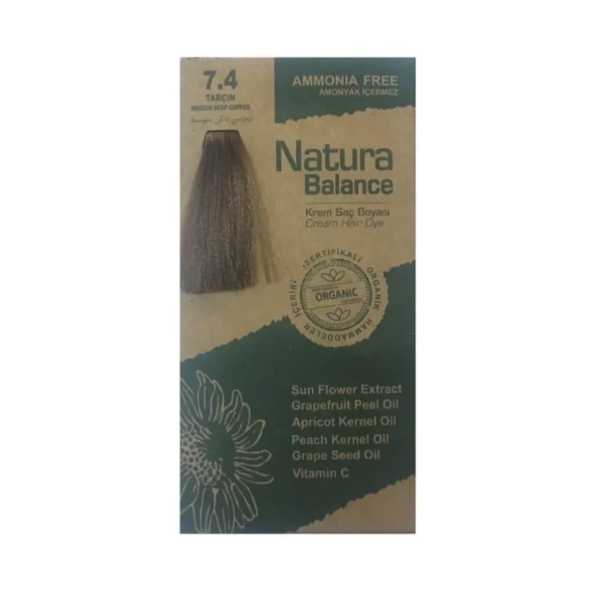 Natura Balance Krem Saç Boyası Tarçın 7.4 1 adet