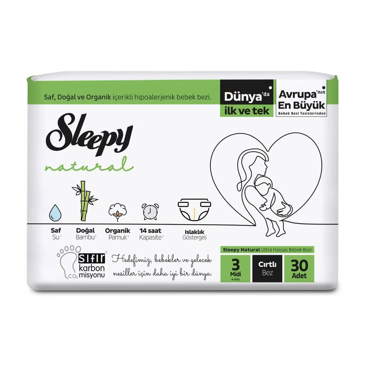 Sleepy Bebek Bezi Jumbo 3 Beden Midi 30'lu