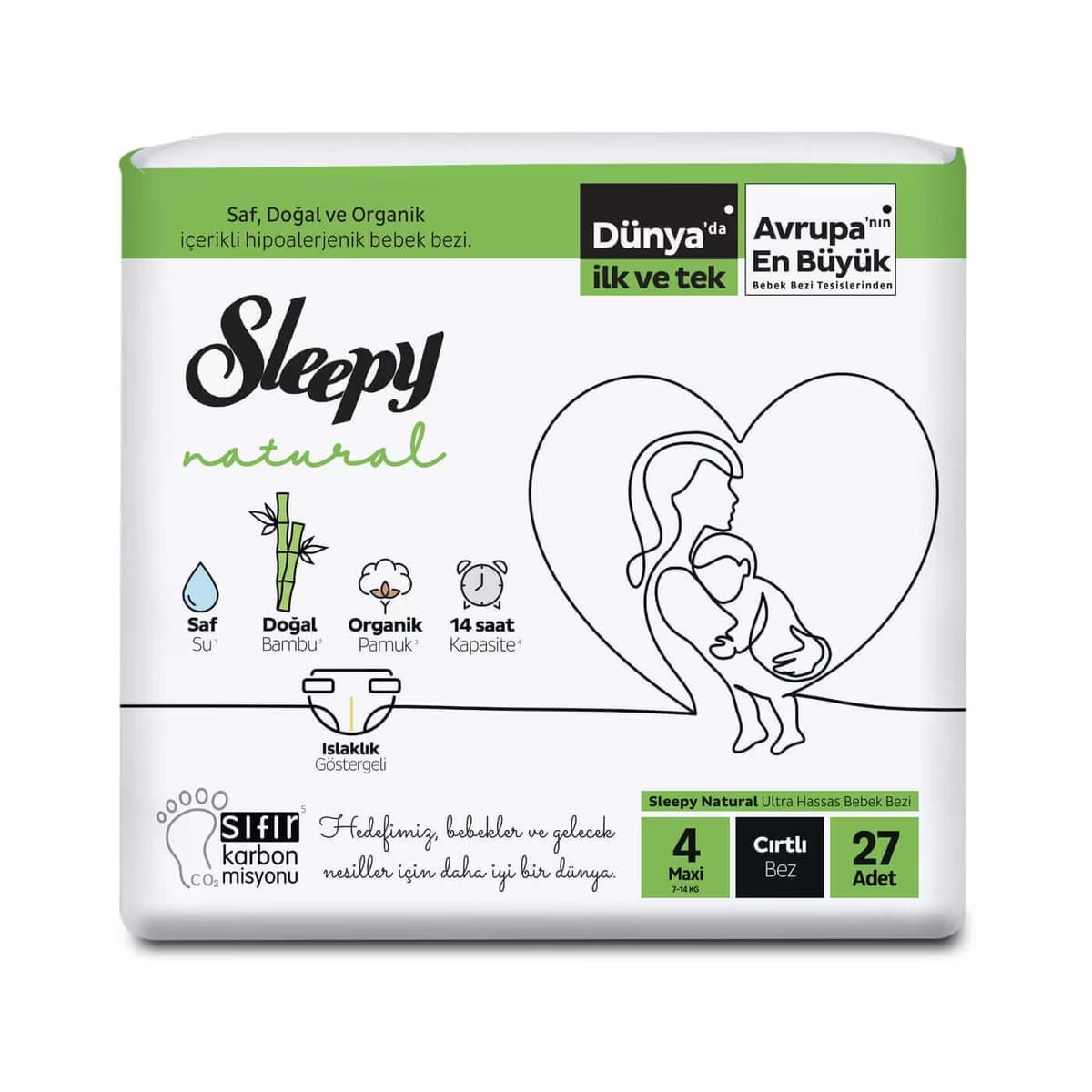 Sleepy Bebek Bezi Jumbo 4 Beden Maxi 27'li