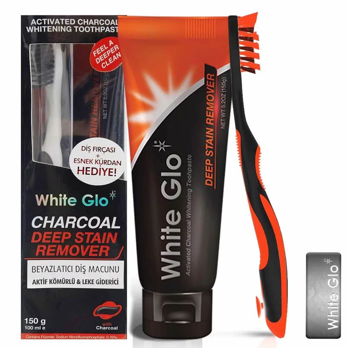 White Glo Aktif Kömür İçeren Beyazlatıcı Diş Macunu Derinlemesine Leke Çıkarıcı 100 ml