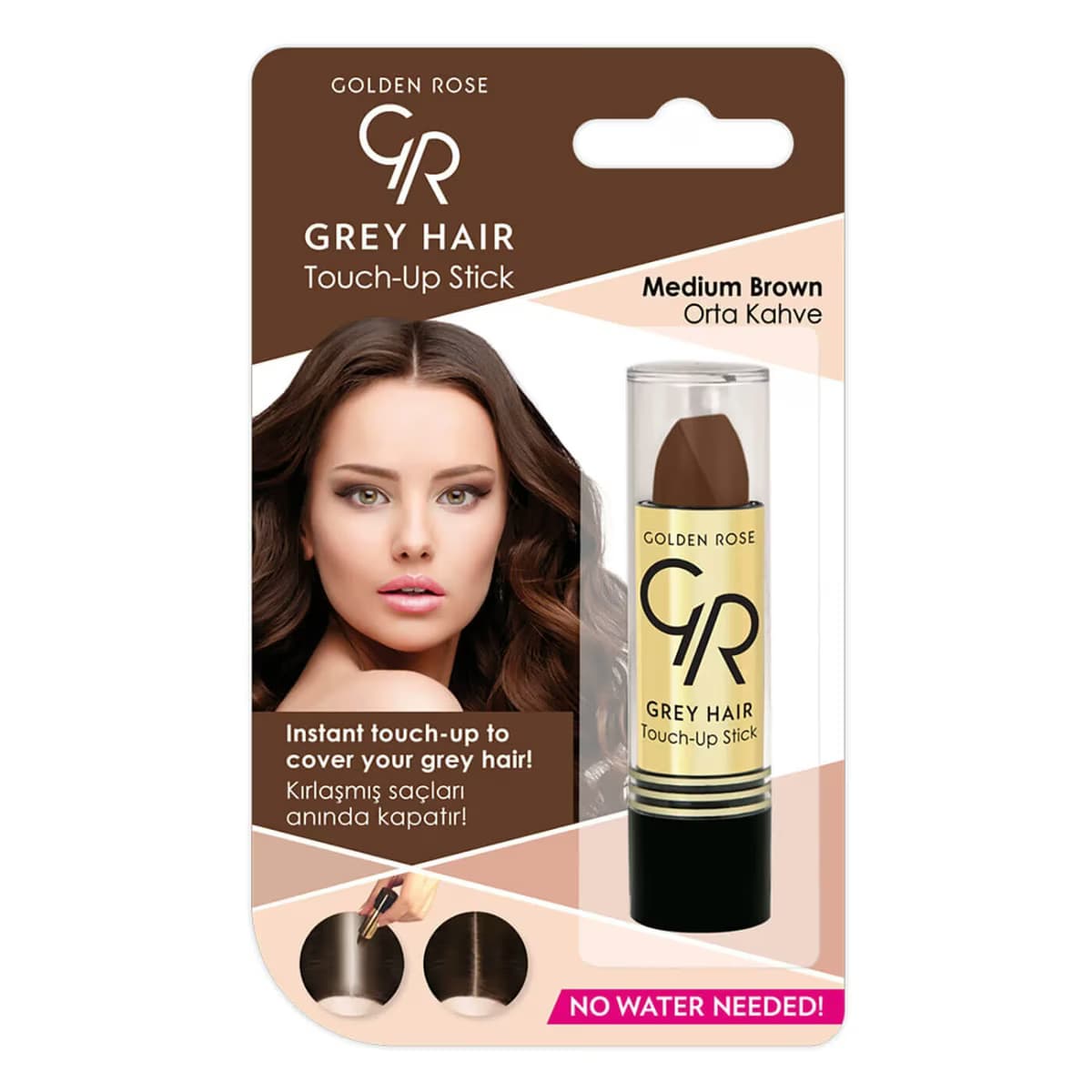 Golden Rose Beyaz Saç Kapatıcı Stick No.03 Medium Brown 1 adet