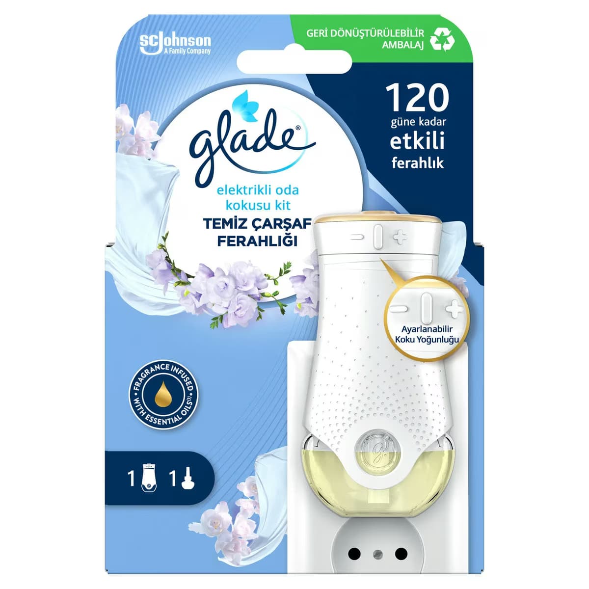 Glade Elektrikli Oda Kokusu Kit Temiz Çarşaf Ferahlığı