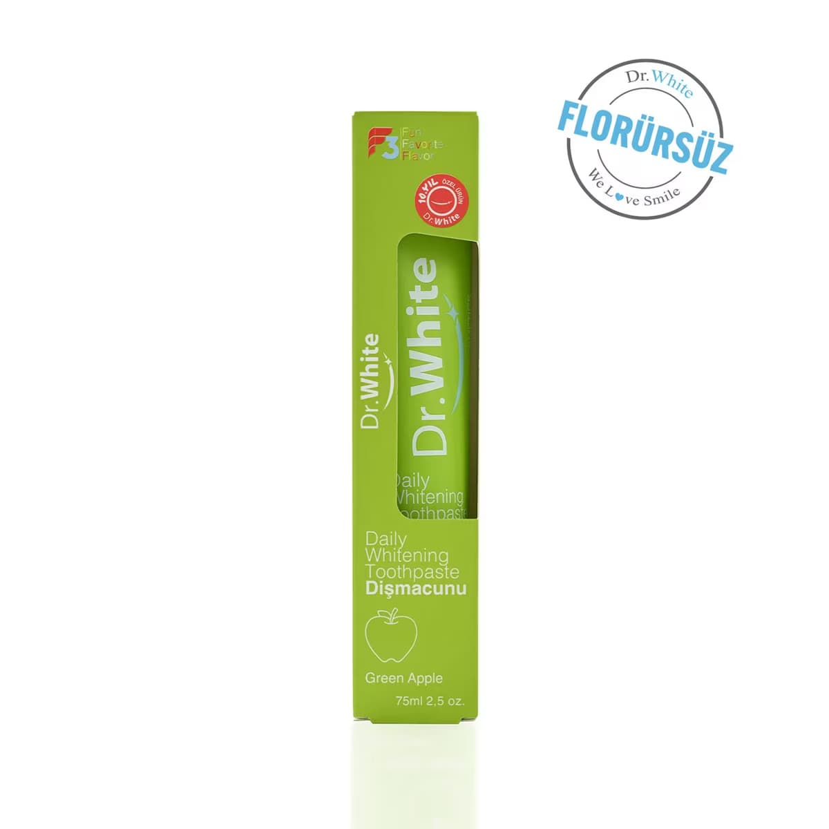 Dr. White Diş Macunu Daily Whitening Green Apple 75 ml