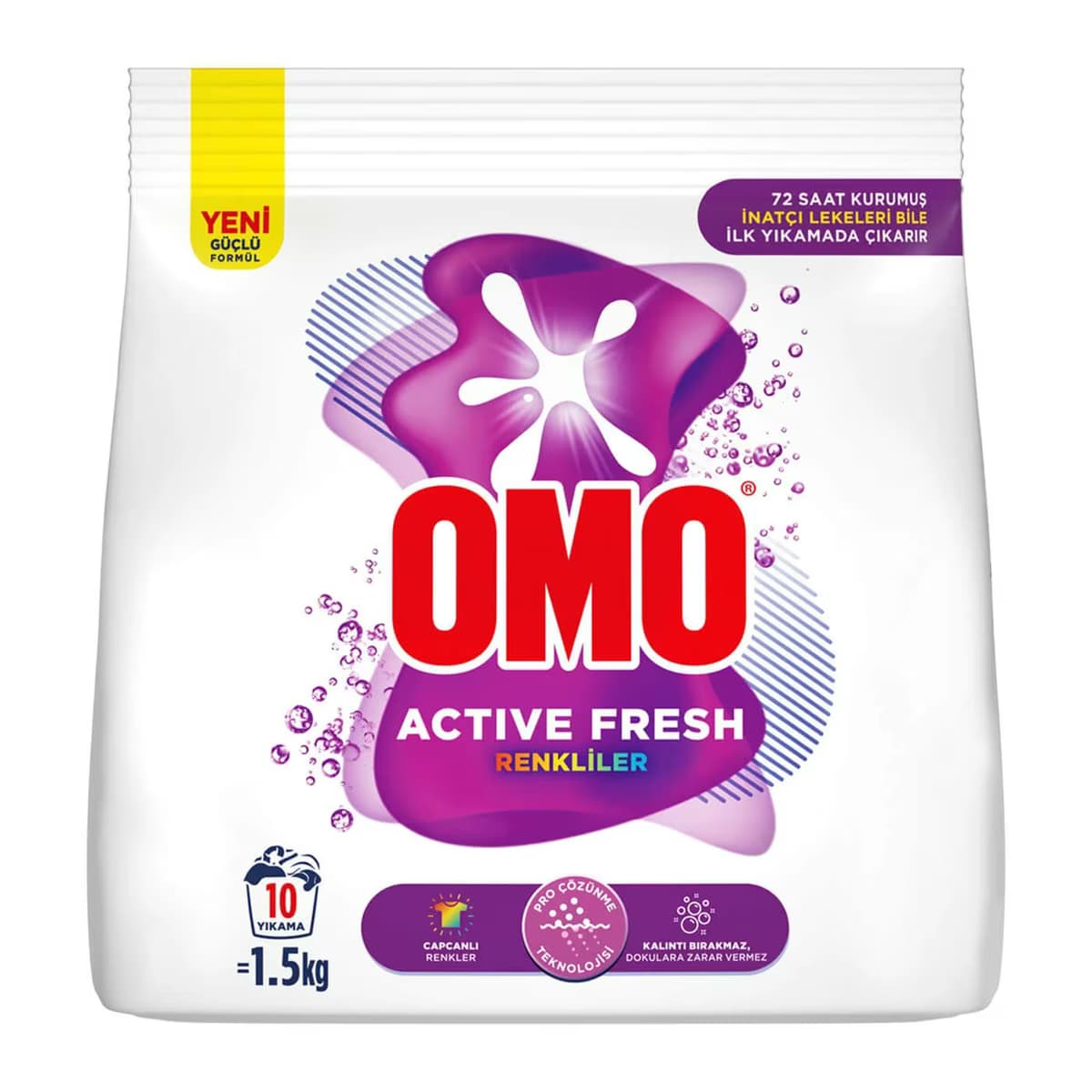 Omo Active Fresh Renkliler Toz Deterjanı 1.5 kg