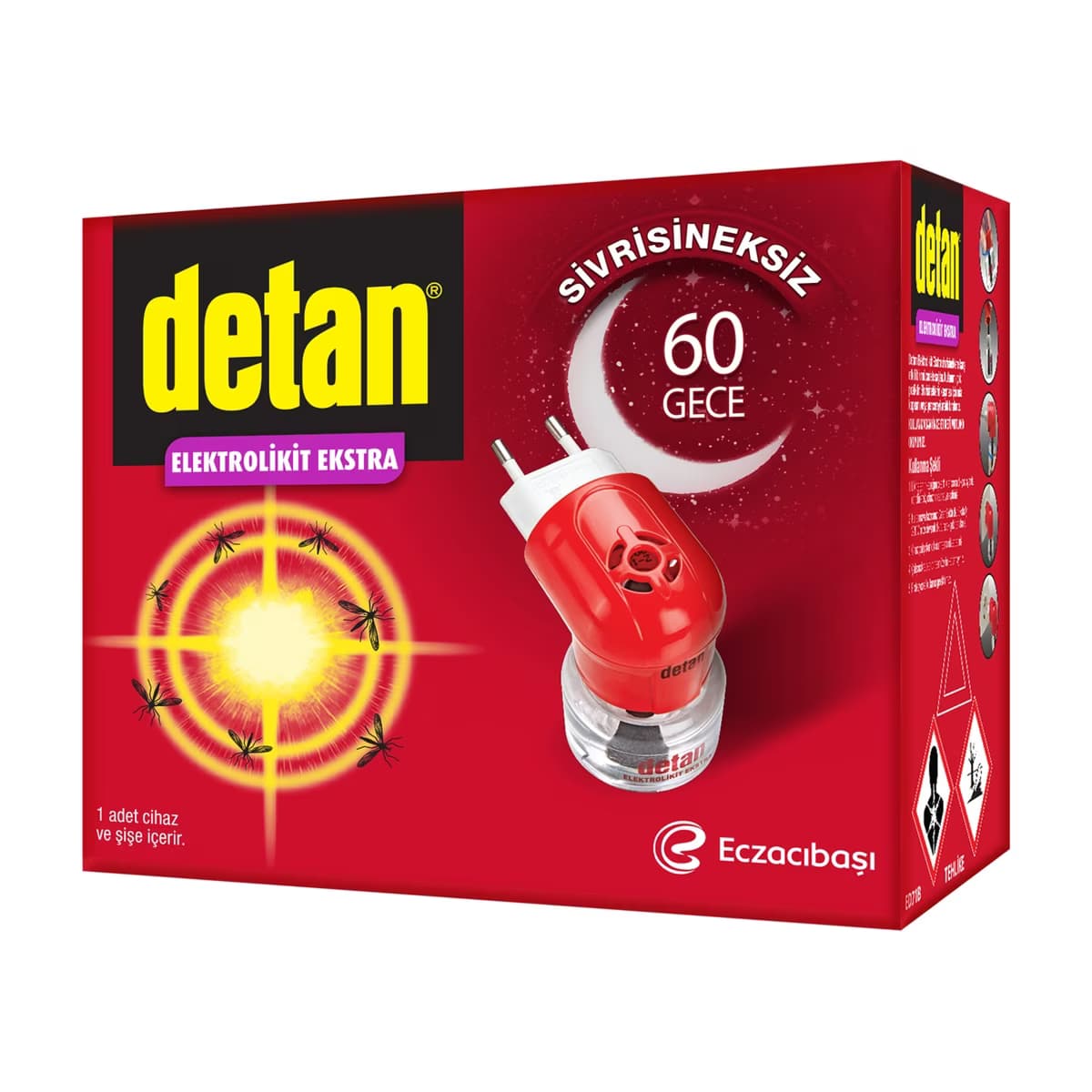 Detan Sivrisineksiz 60 Gece Elektrolikit Ekstra Cihazı 45 ml - Gratis
