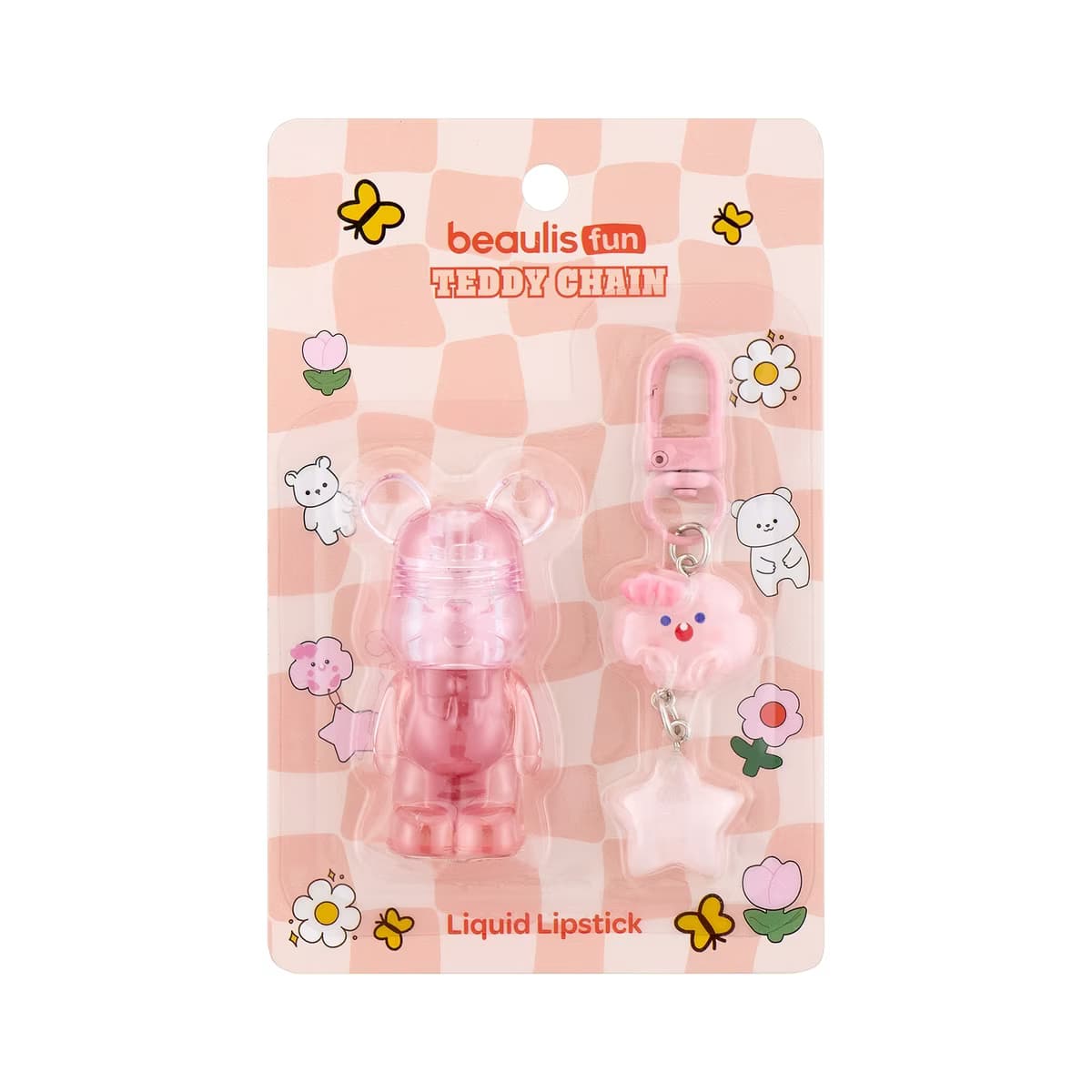 Beaulis Fun Teddy Chain Likit Ruj 604 Pinky Bear - Gratis