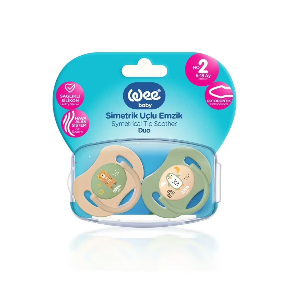 Wee Baby Emzik Simetrik Uçlu No:2 6-18 Ay 1 Adet