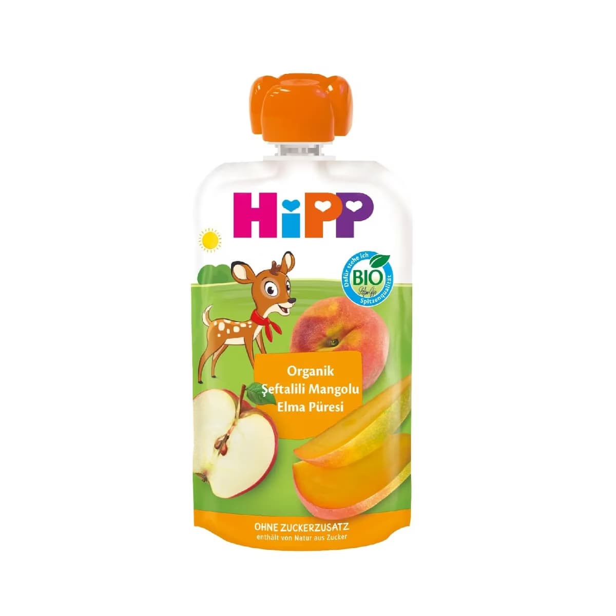 Hipp Organik Kavanoz Maması Şeftali Mango Muzlu 100 gr
