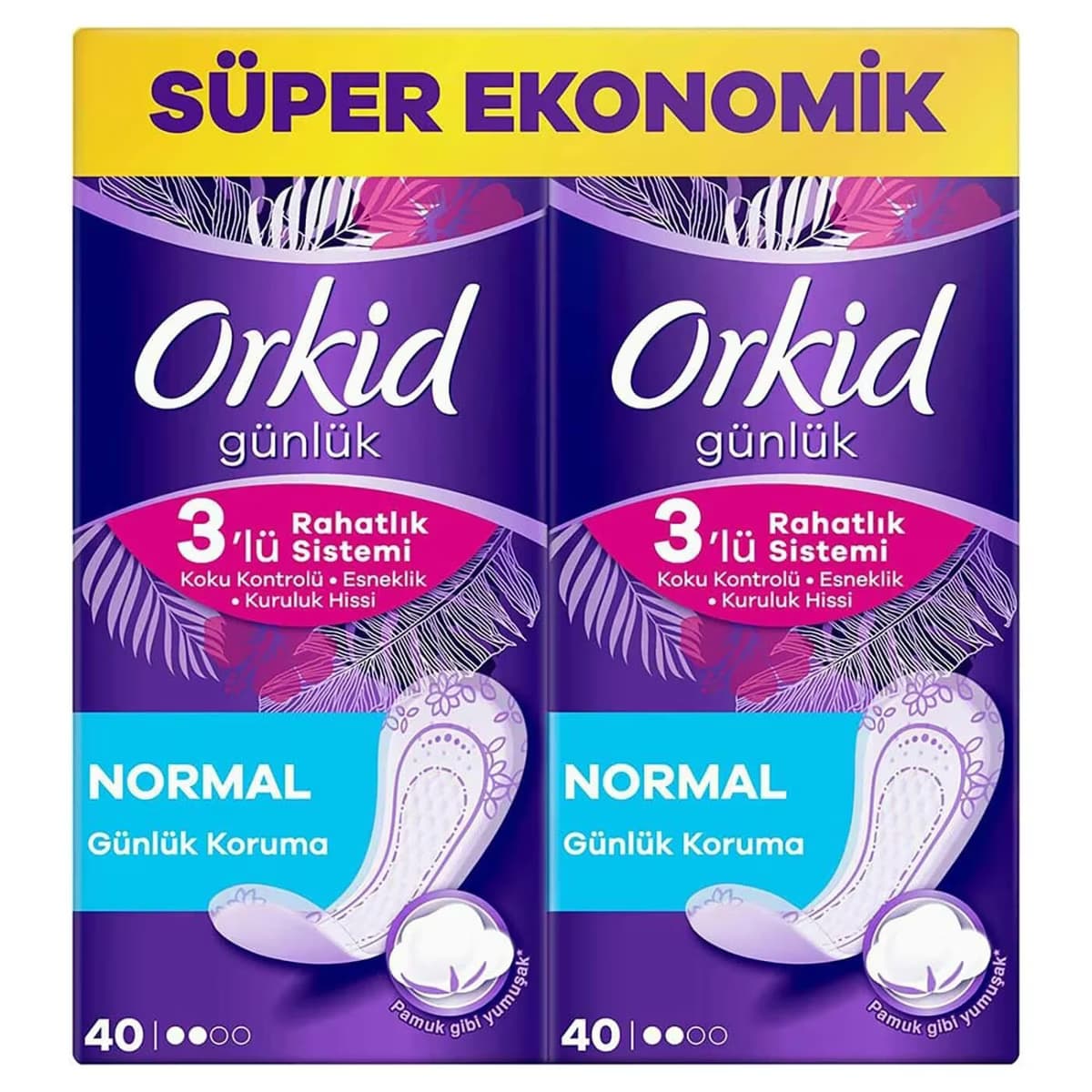 Orkid Günlük Ped Normal Paket Süper Ekonomik 80'li
