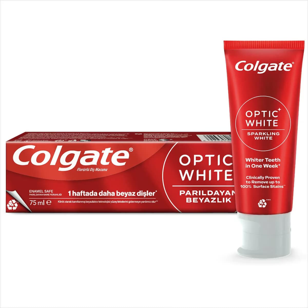 Colgate Diş Macunu Optik Beyaz Parıldayan Beyazlık 75 ml