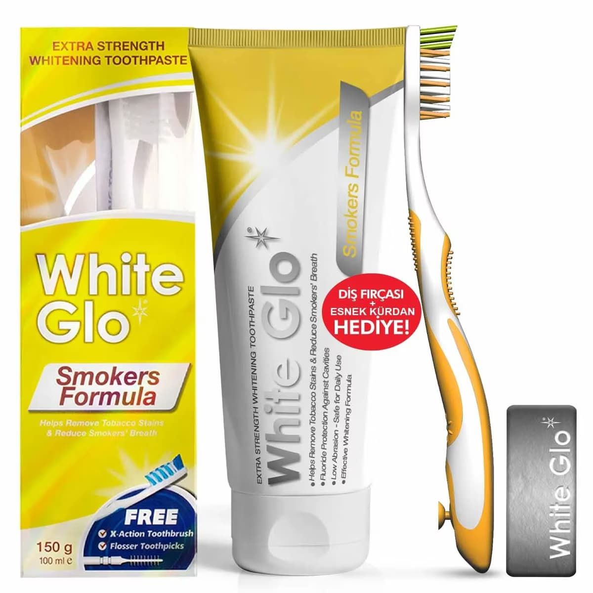 White Glo Ekstra Güçlü Beyazlatıcı Diş Macunu Sigara İçenlere Özel Formül 100 ml