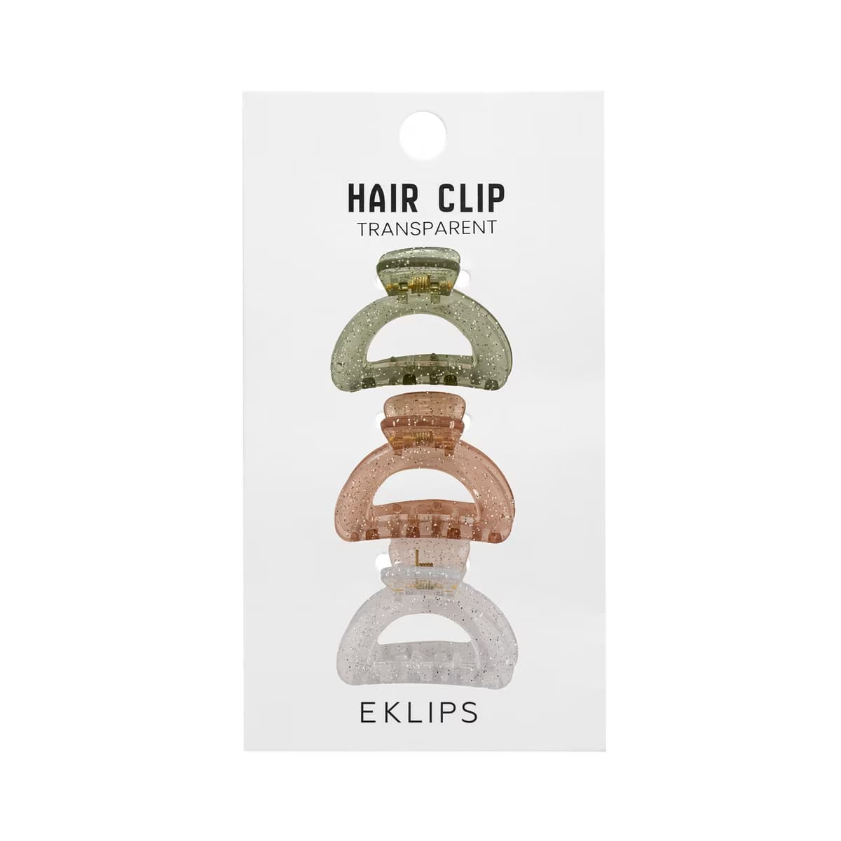 Eklips 3'lü Şeffaf Oval Toka Natural - Gratis