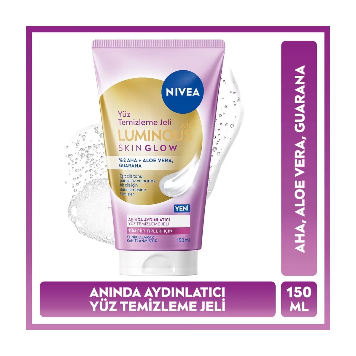 Nivea Luminous630 Skin Glow Aydınlatıcı Yüz Temizleme Jeli 150 ml - Gratis