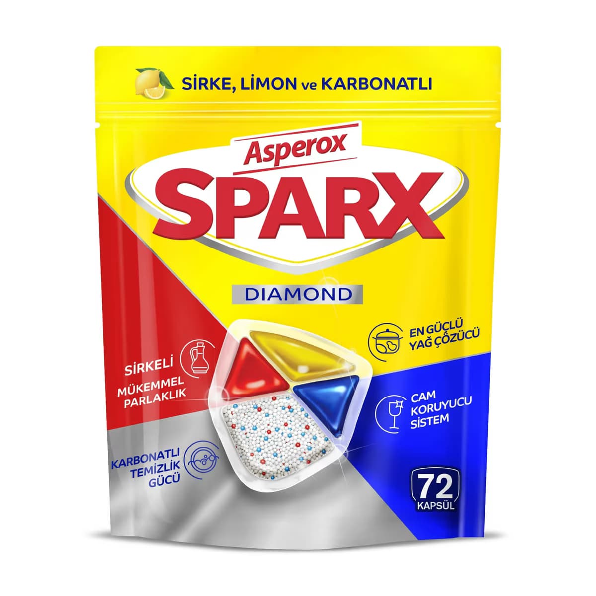 Asperox Sparx Diamond Bulaşık Makinesi Kapsülü 72'li