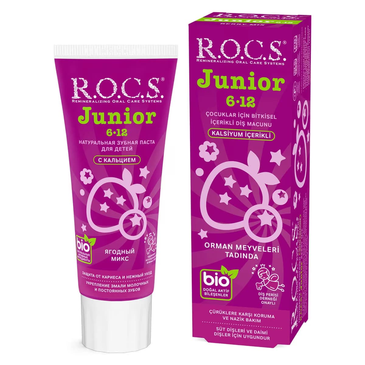 Rocs 6-12 Yaş Çocuklar İçin Diş Macunu Berry Mix 60 ml