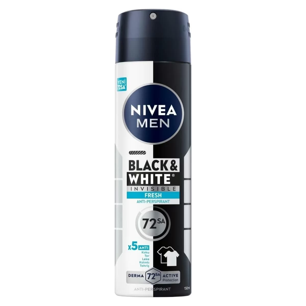 Nivea Men Erkek Sprey Deodorant Black&White Invisible Fresh 150 ml