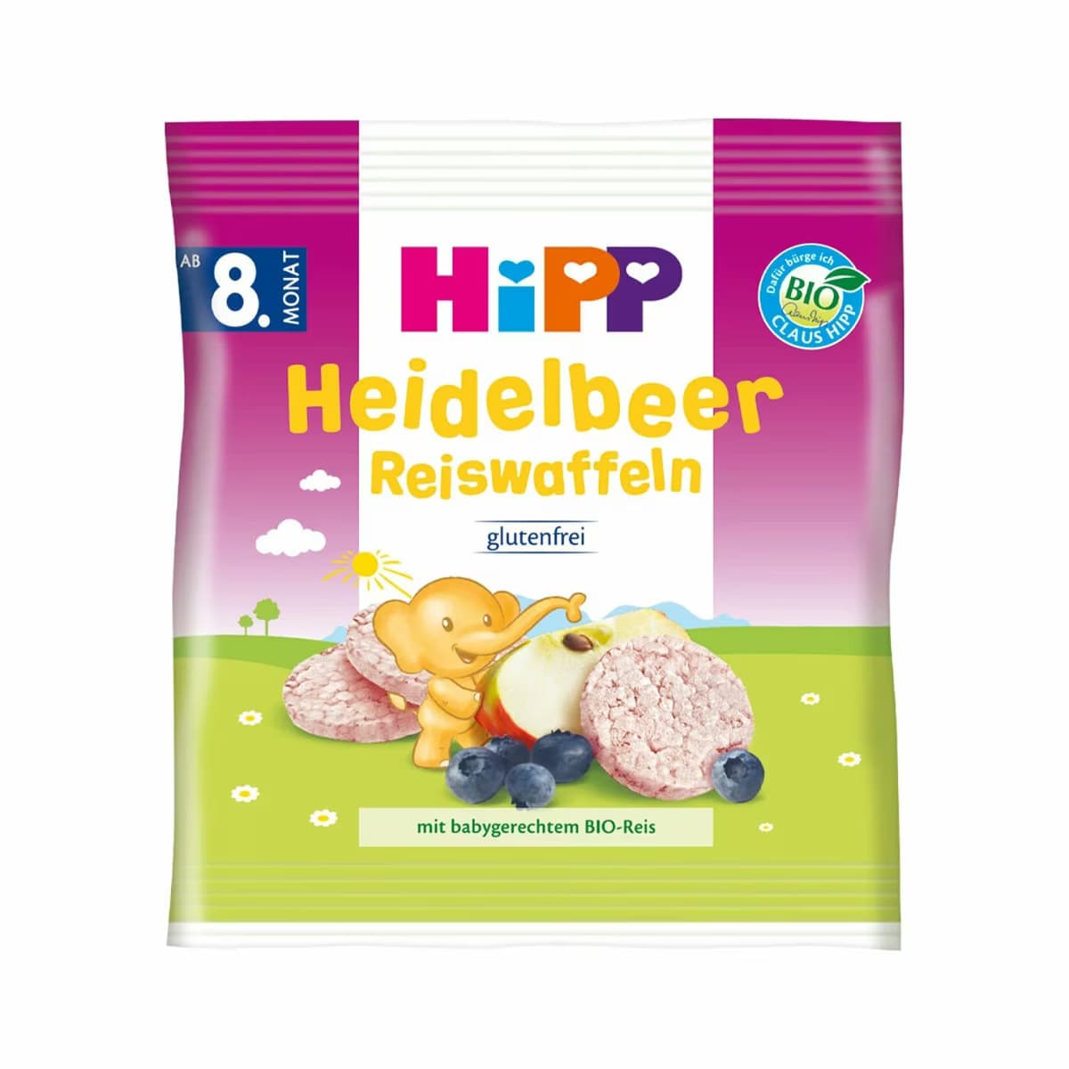Hipp Organik Bebek Gofreti Yabanmersinli ve Pirinçli 30 gr
