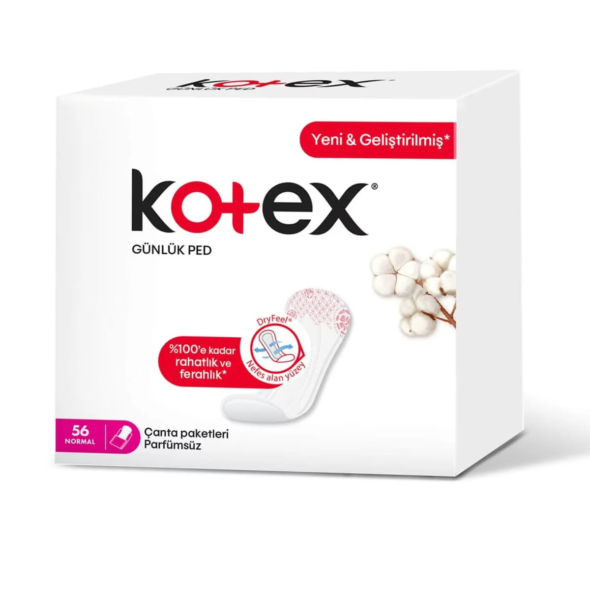 Kotex Günlük Ped Normal 56'lı