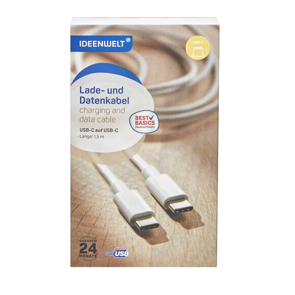 Ideenwelt Data Aktarımı ve Şarj Kablosu Type C-Type C BSC