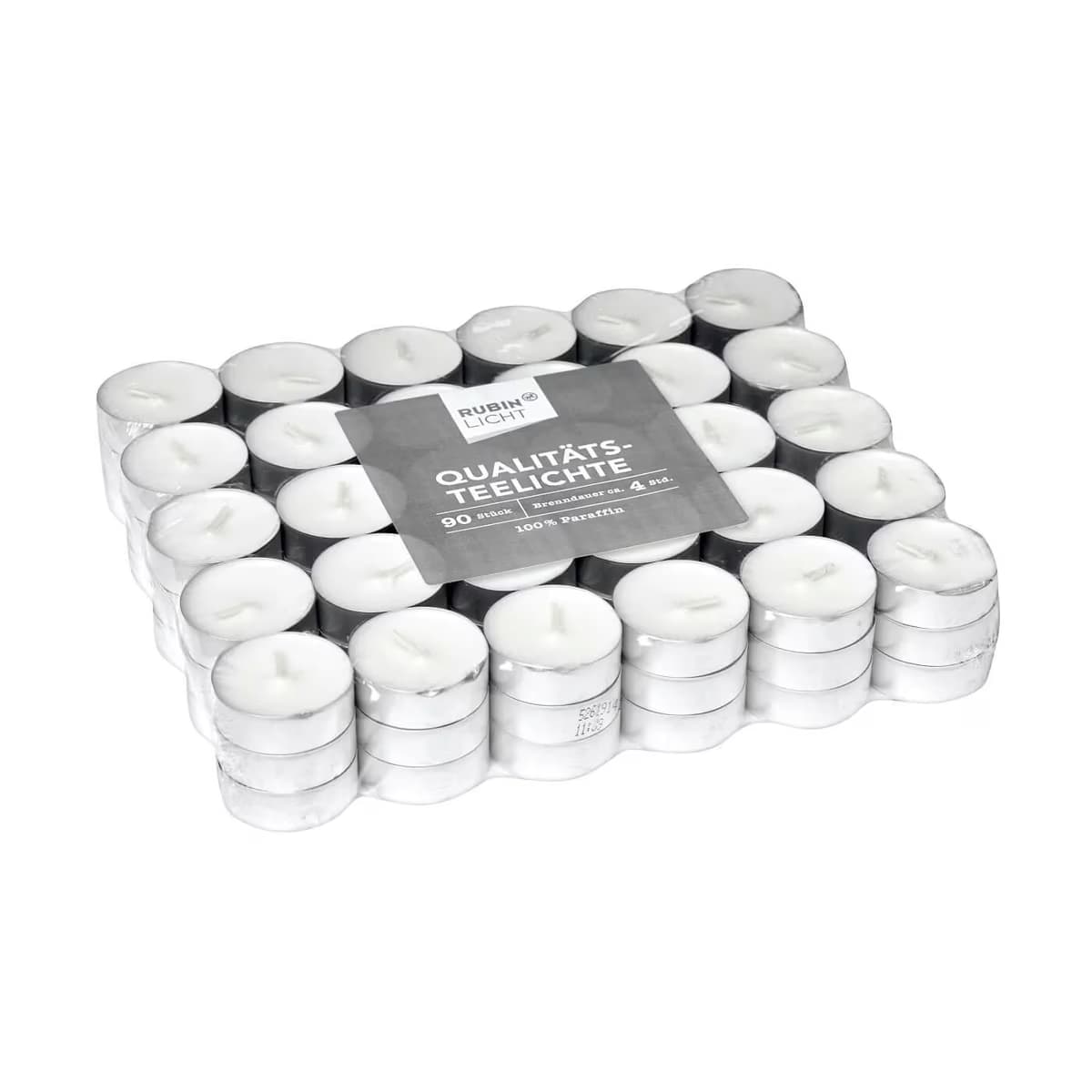 Rubin Licht Tealight Mum Beyaz, 4 Saat, 90'lı