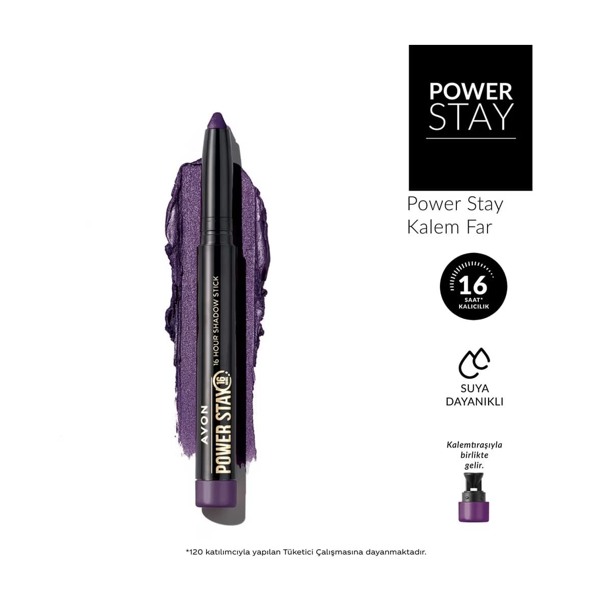 Avon Power Stay Stik Göz Farı Rich Plum - Gratis