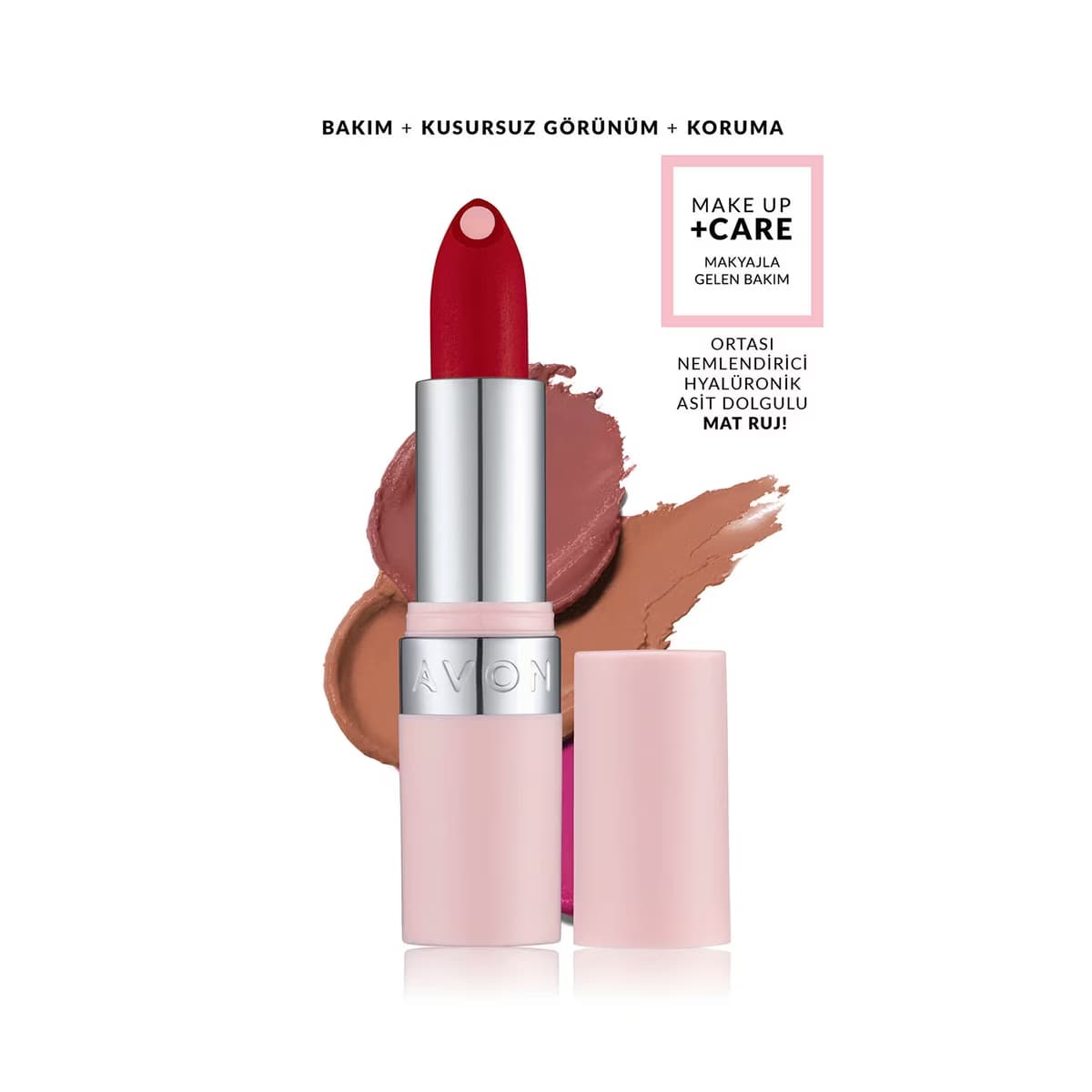 Avon Make Up +Care Hydramatic Mat Ruj Siren Red - Gratis